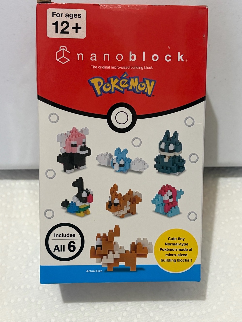 Pokemon Type Normal Set 1 "Pokemon", Nanoblock mininano Series. Pack of 6